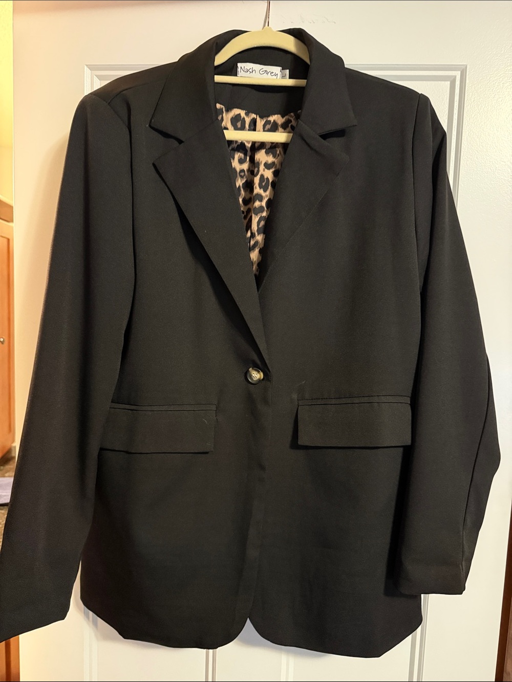 Nash Grey Women's Blazer, Single-Button